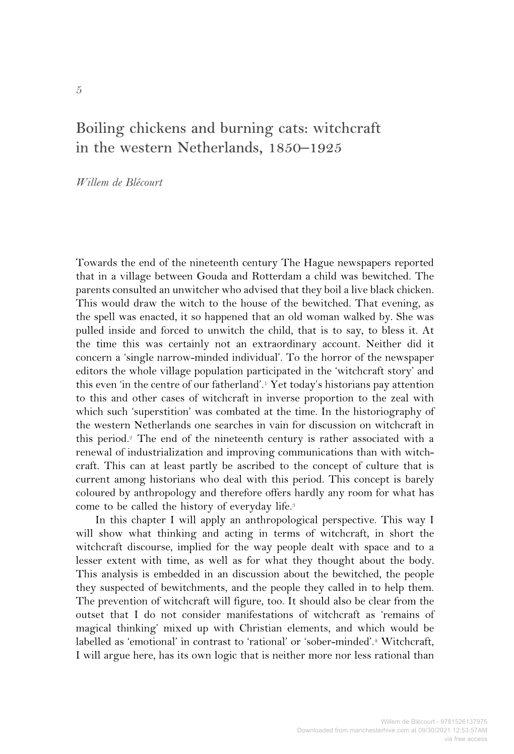 Witchcraft in the Western Netherlands, 1850–1925