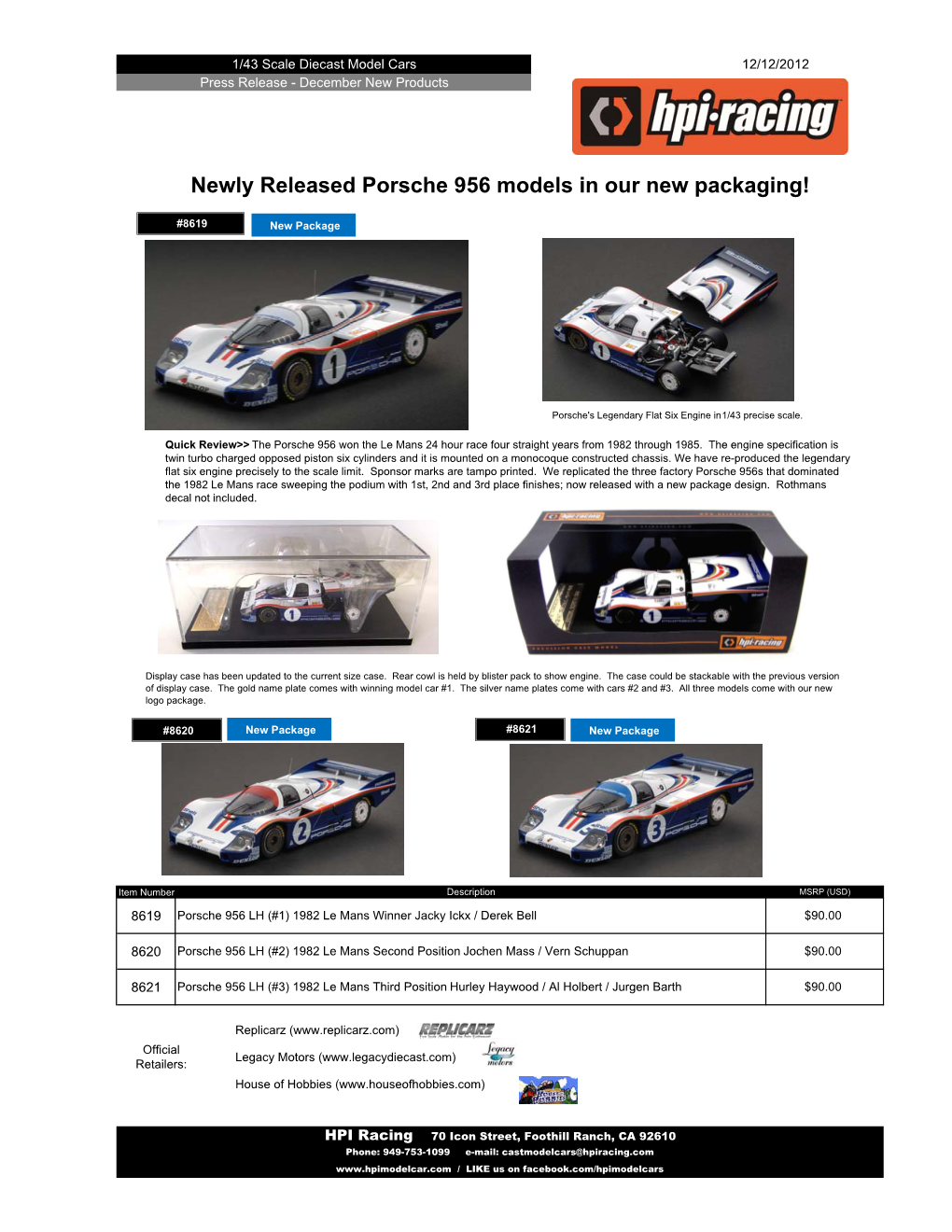 HPI-Racing Press Release