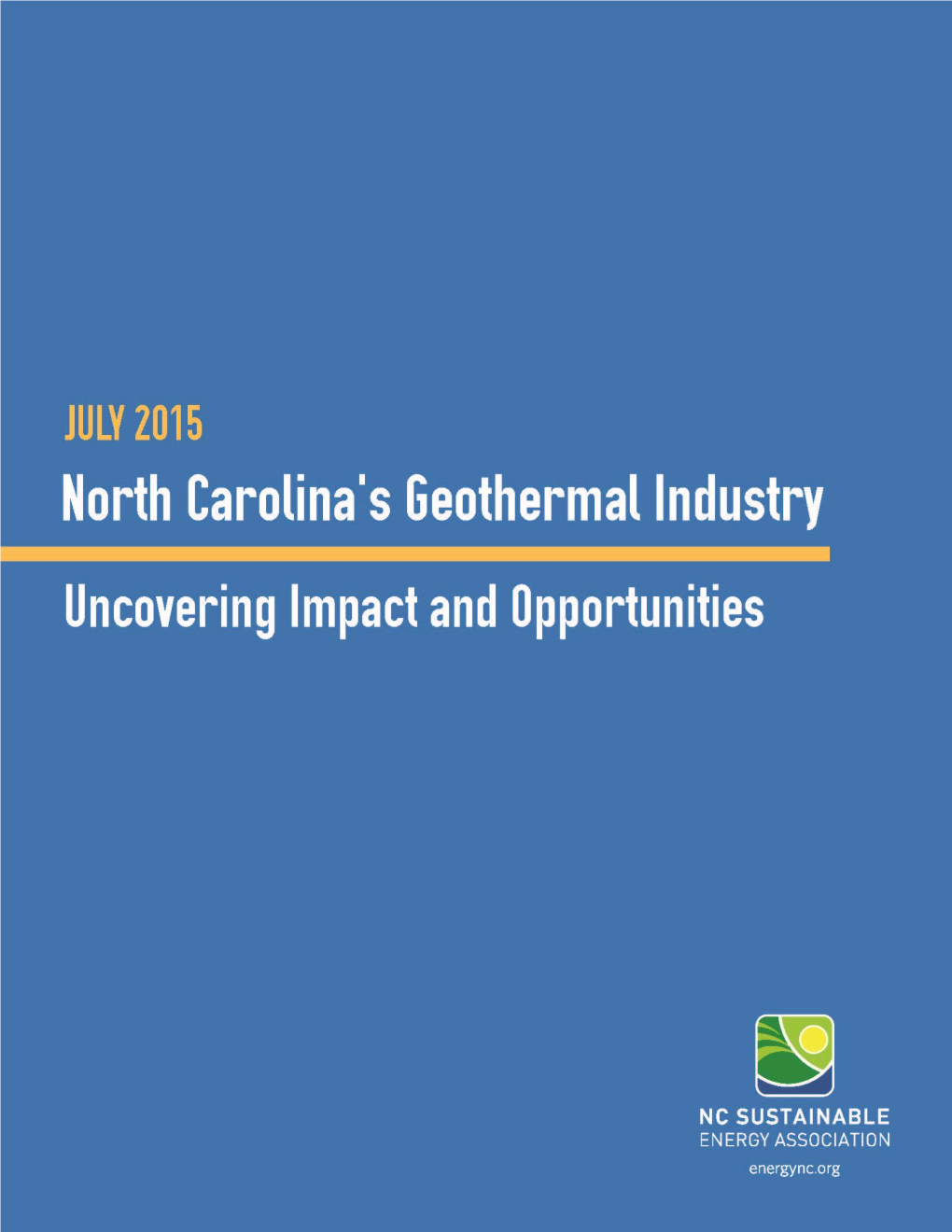 Pg. 1 | North Carolina's Geothermal Industry