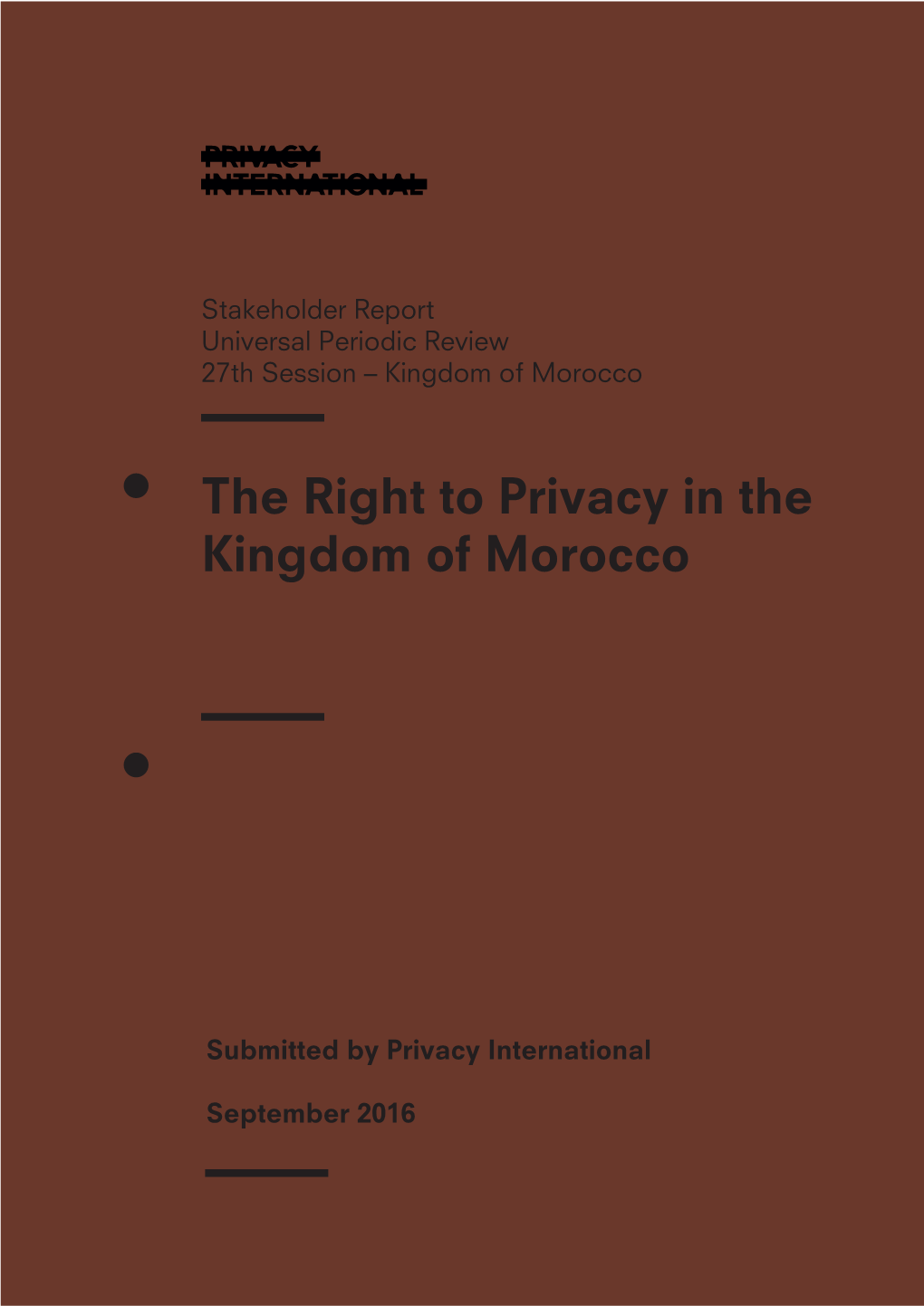 The Right to Privacy in the Kingdom of Morocco