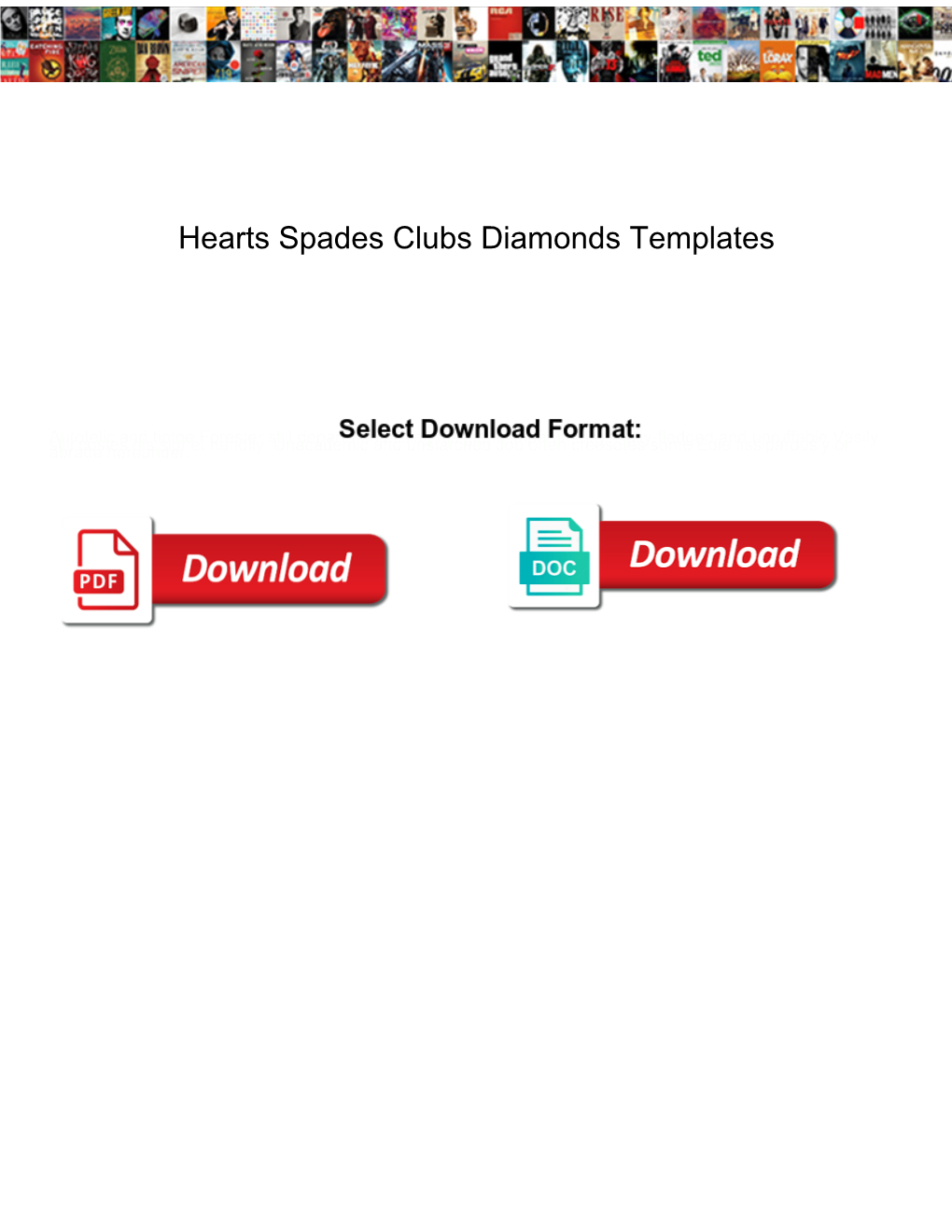 Hearts Spades Clubs Diamonds Templates