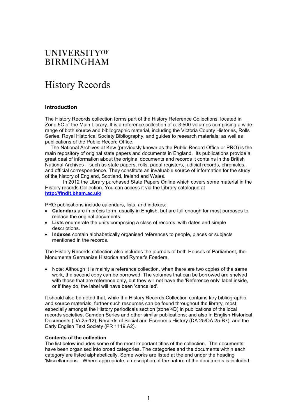 History Records (PDF