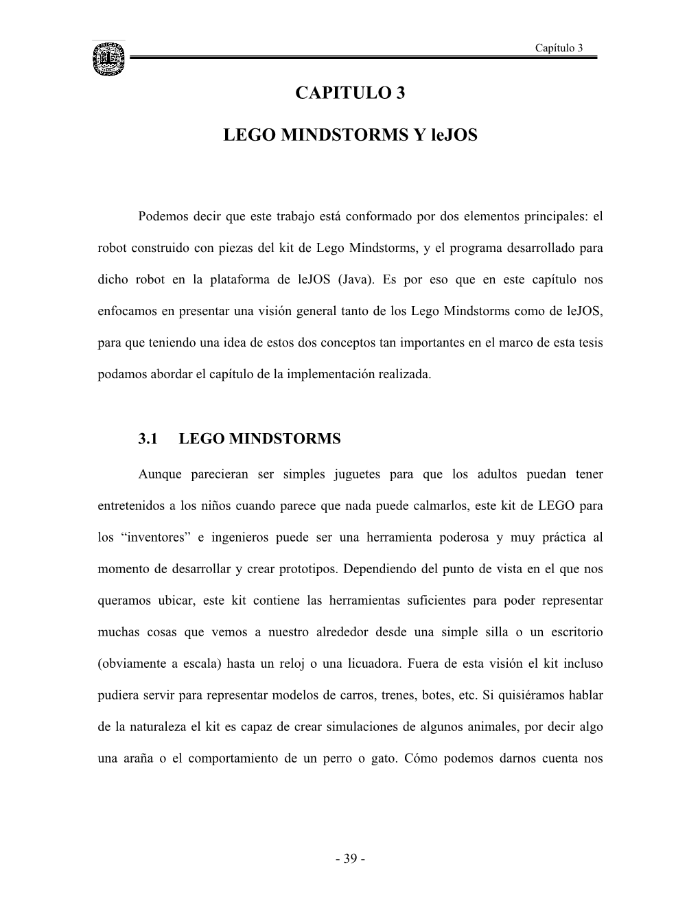 CAPITULO 3 LEGO MINDSTORMS Y Lejos