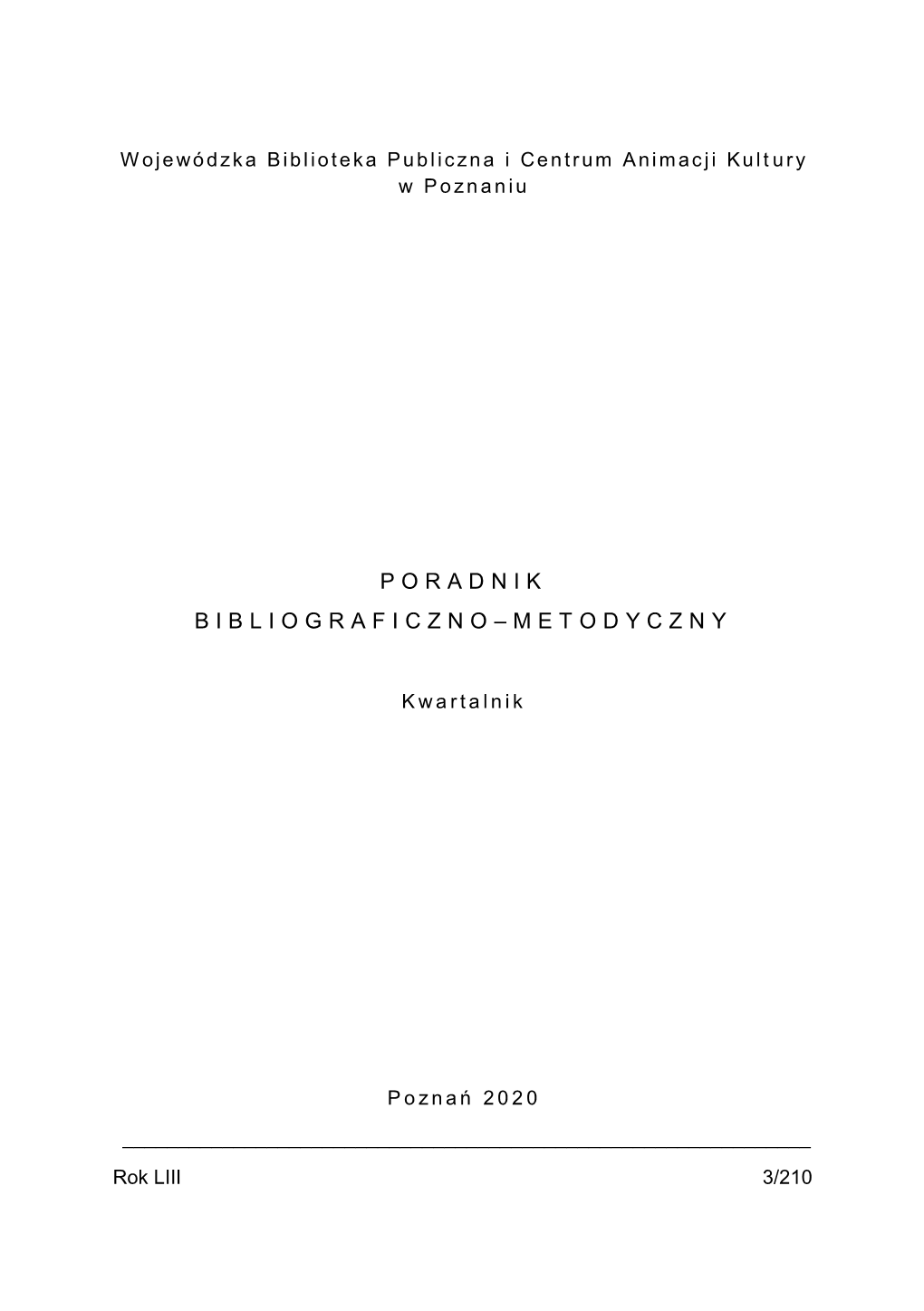 Poradnik Bibliograficzno – Metodyczny