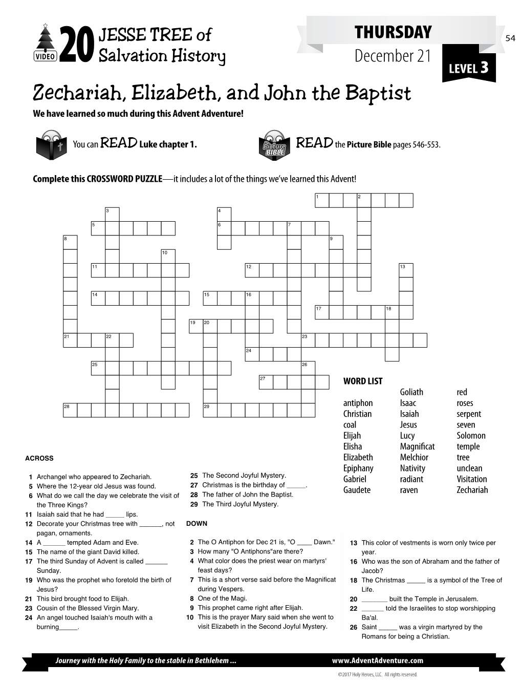 Zechariah, Elizabeth, and John the Baptist