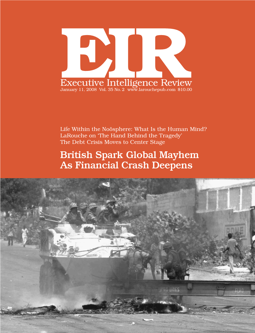 Executive Intelligence Review, Volume 35, Number 2, January 11