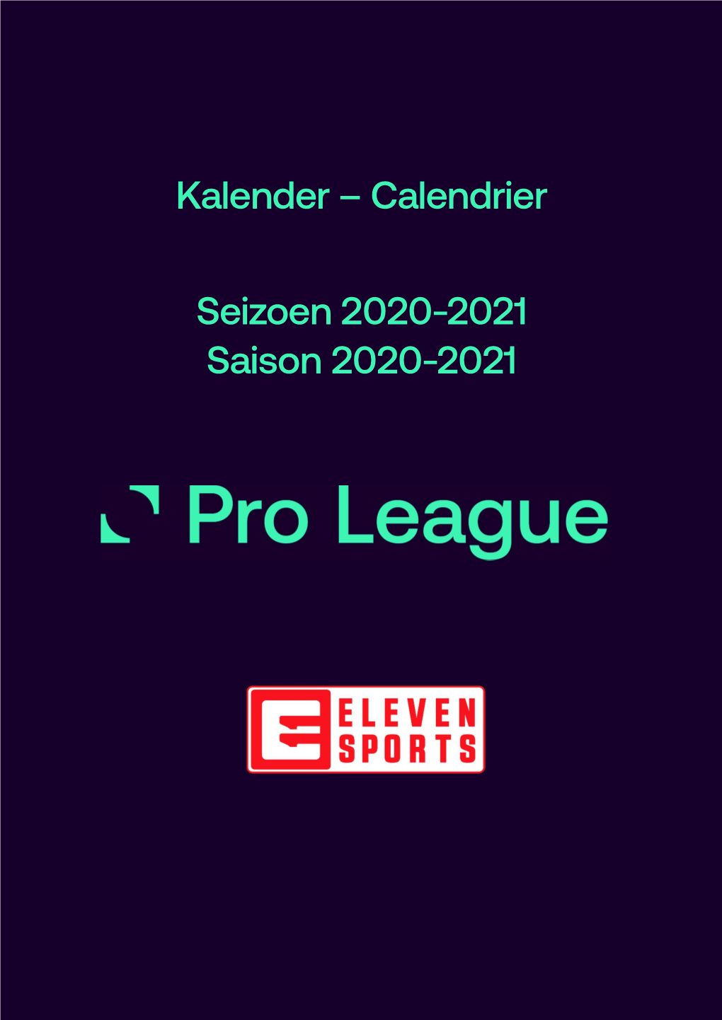 Kalender – Calendrier Seizoen 2020-2021 Saison 2020-2021