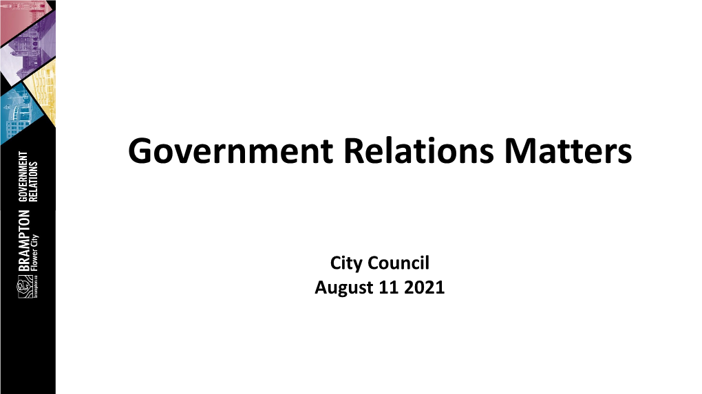 Government Relations Matters