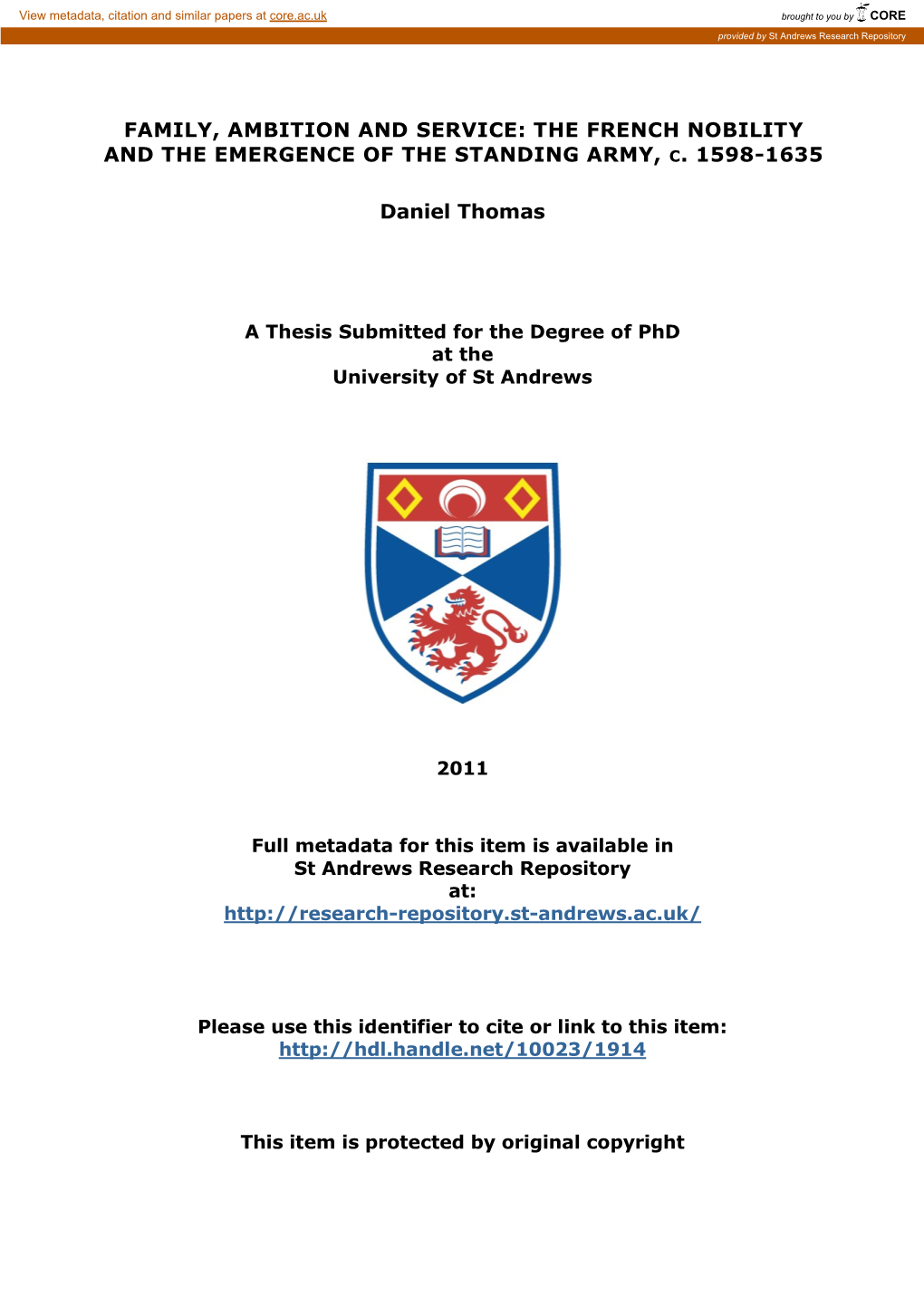 Daniel Thomas Phd Thesis