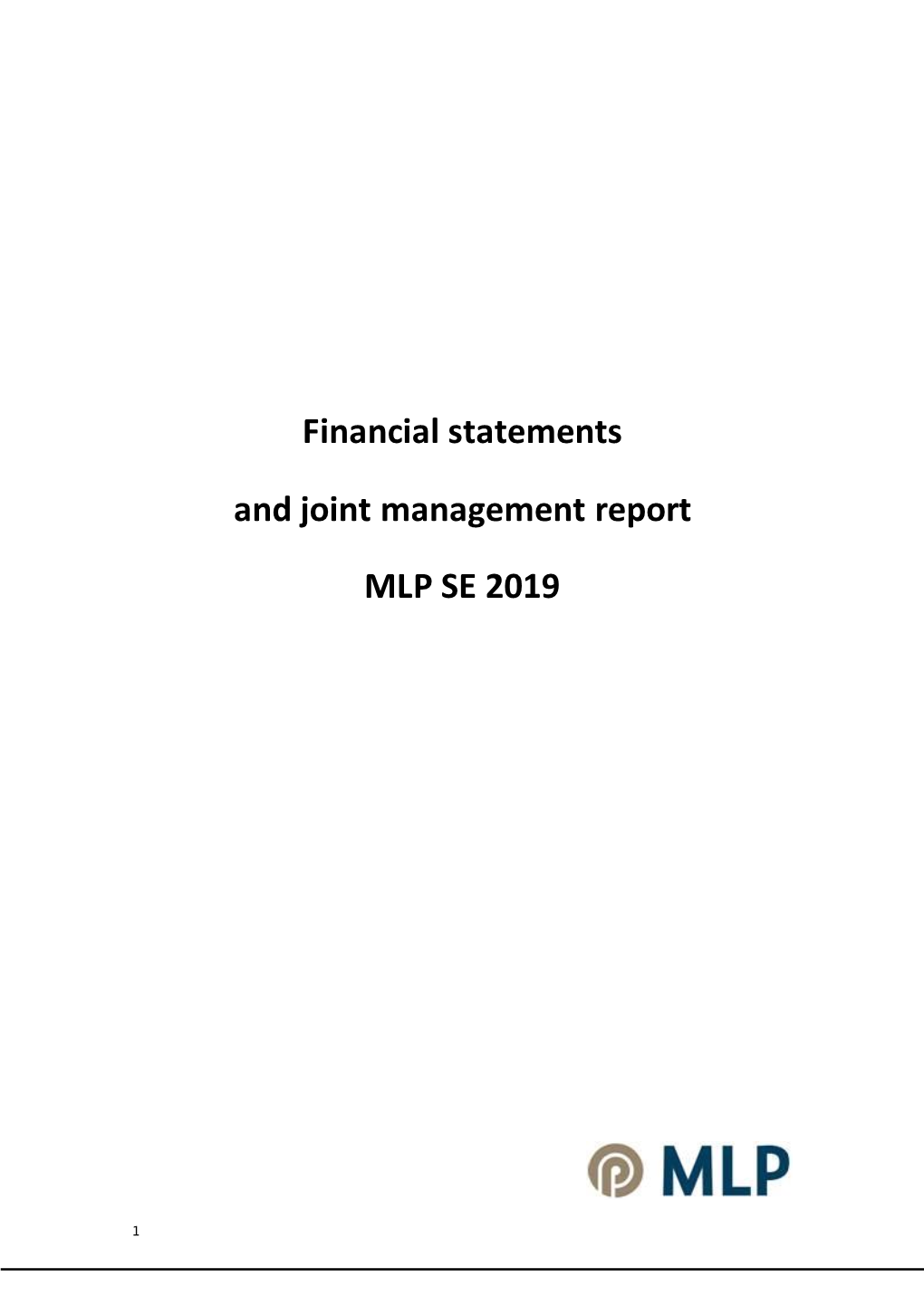 MLP Annual Financial Statement 2019