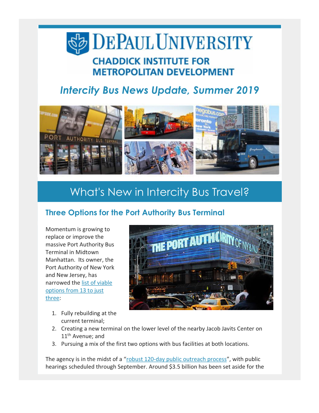 What's New in Intercity Bus Travel?