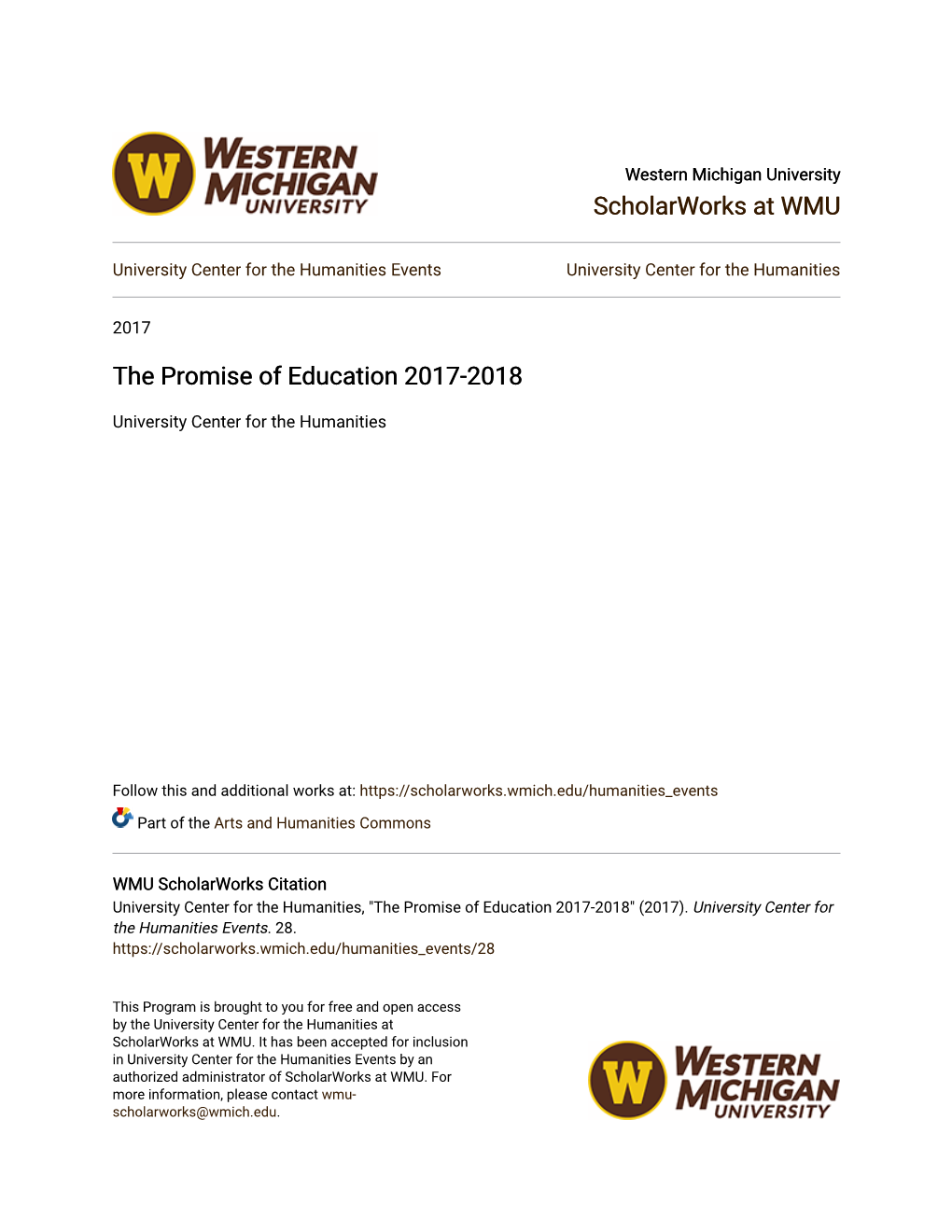 The Promise of Education 2017-2018