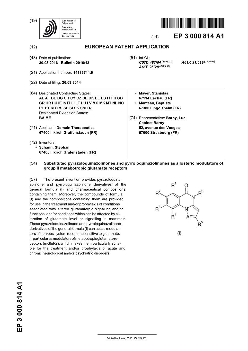 Substituted Pyrazoloquinazolinones and Pyrroloquinazolinones As Allosteric Modulators of Group II Metabotropic Glutamate Receptors