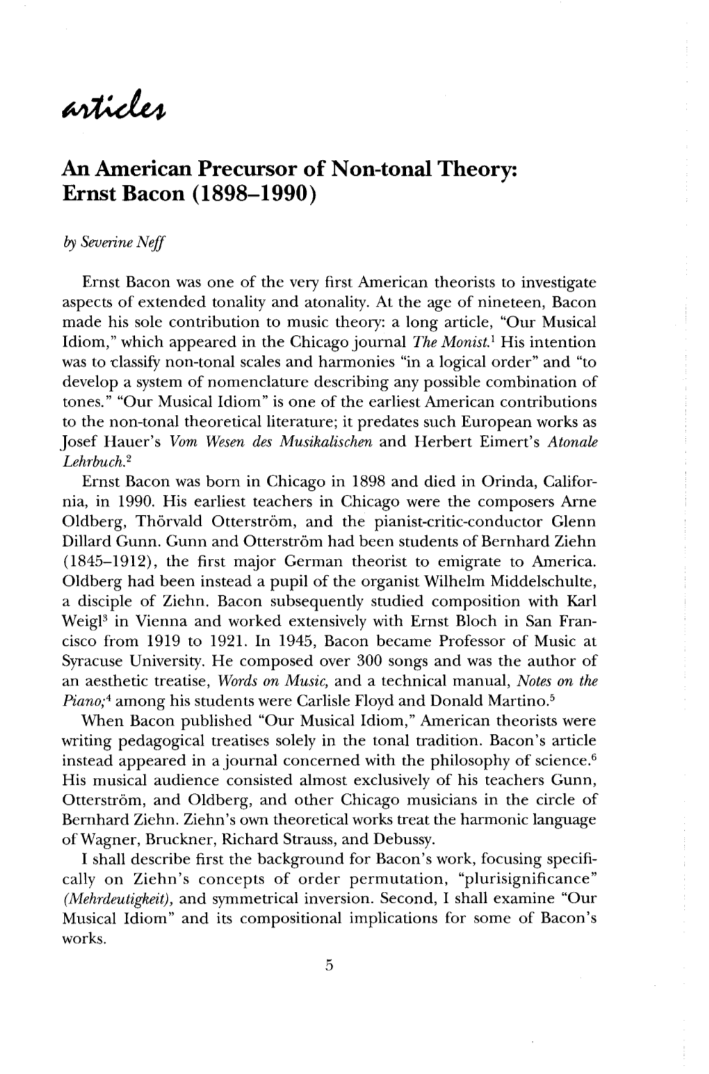 Ernst Bacon (1898-1990)