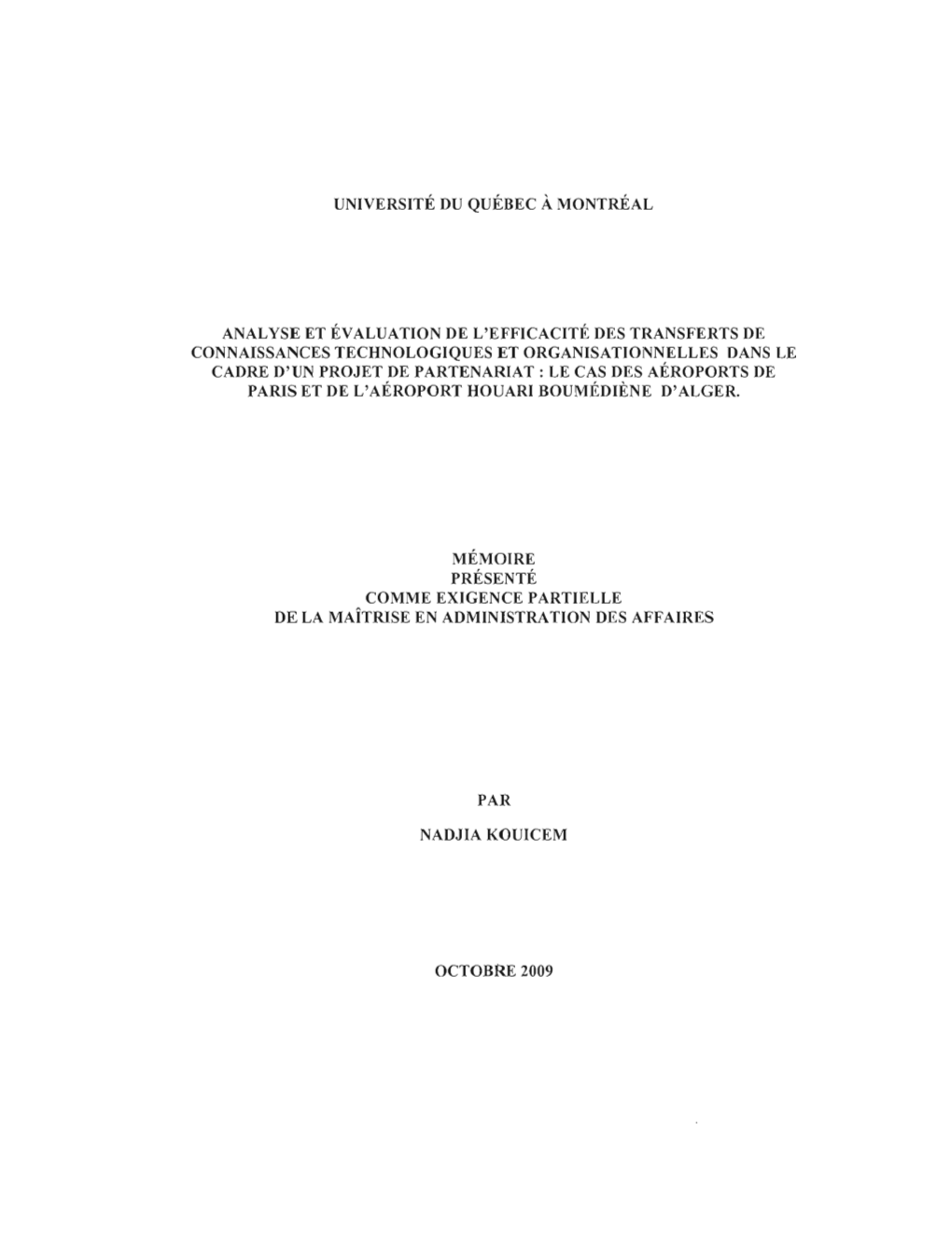 Analyse Et Évaluation De L'efficacité Des Transferts De Connaissances