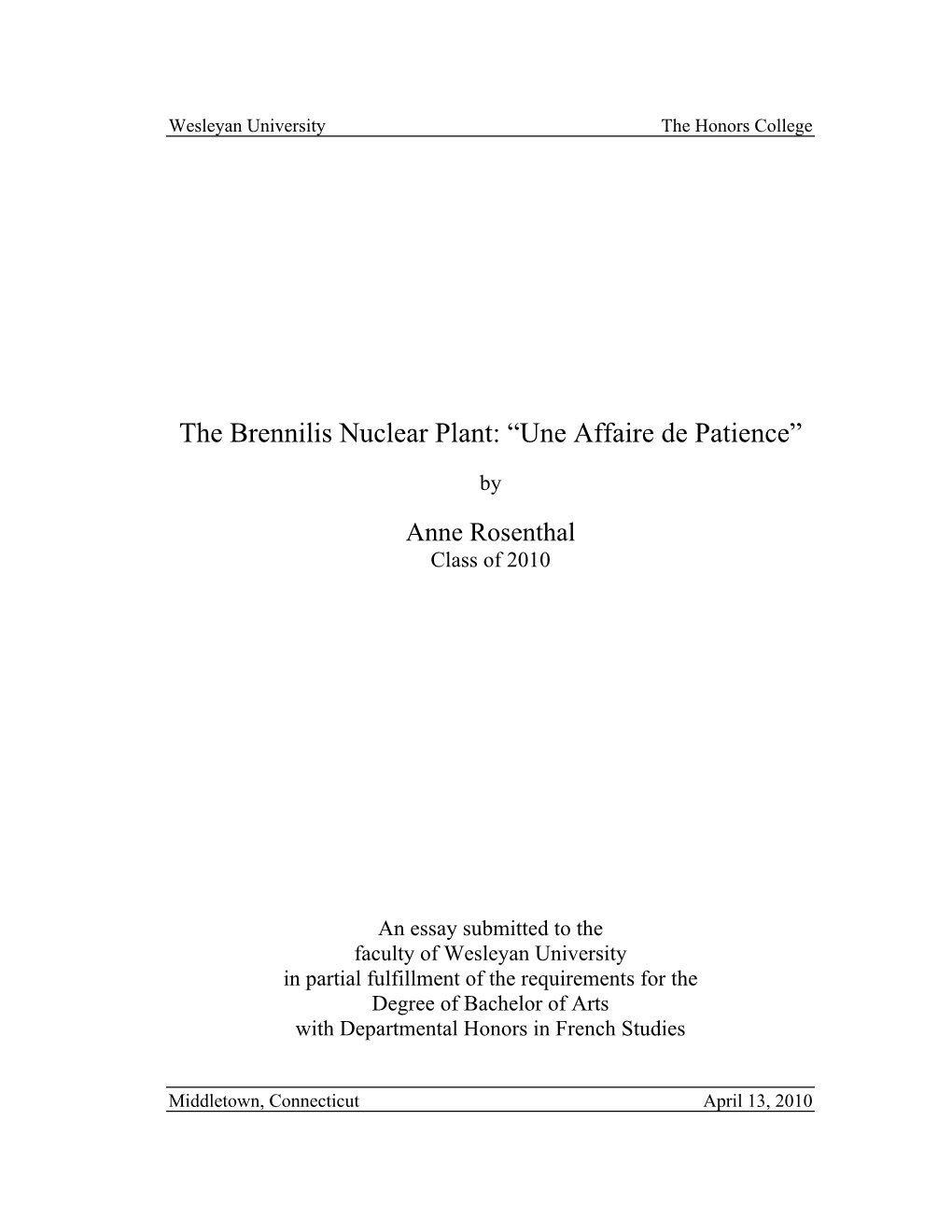 The Brennilis Nuclear Plant: "Une Affaire De