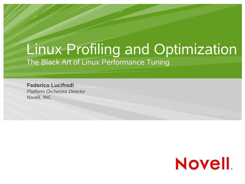 Linux Profiling and Optimization the Black Art of Linux Performance Tuning