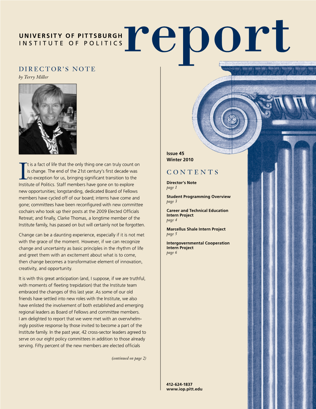 University of Pittsburgh Institute of Politics Report: Issue 45