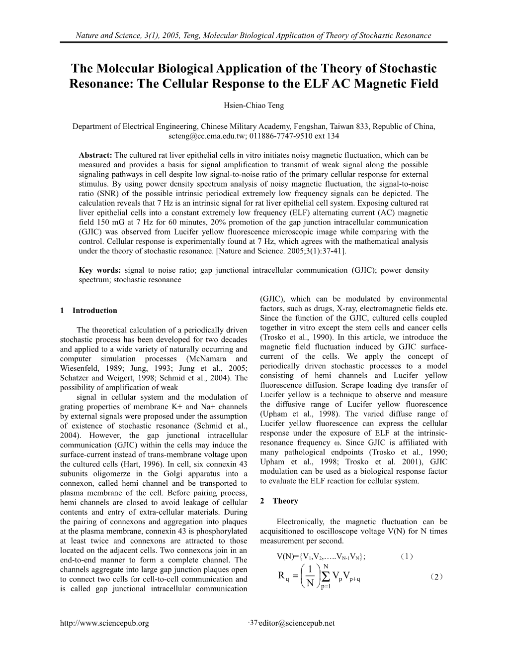 Molecular Biological Application of the Theory of Stochastic Resonance