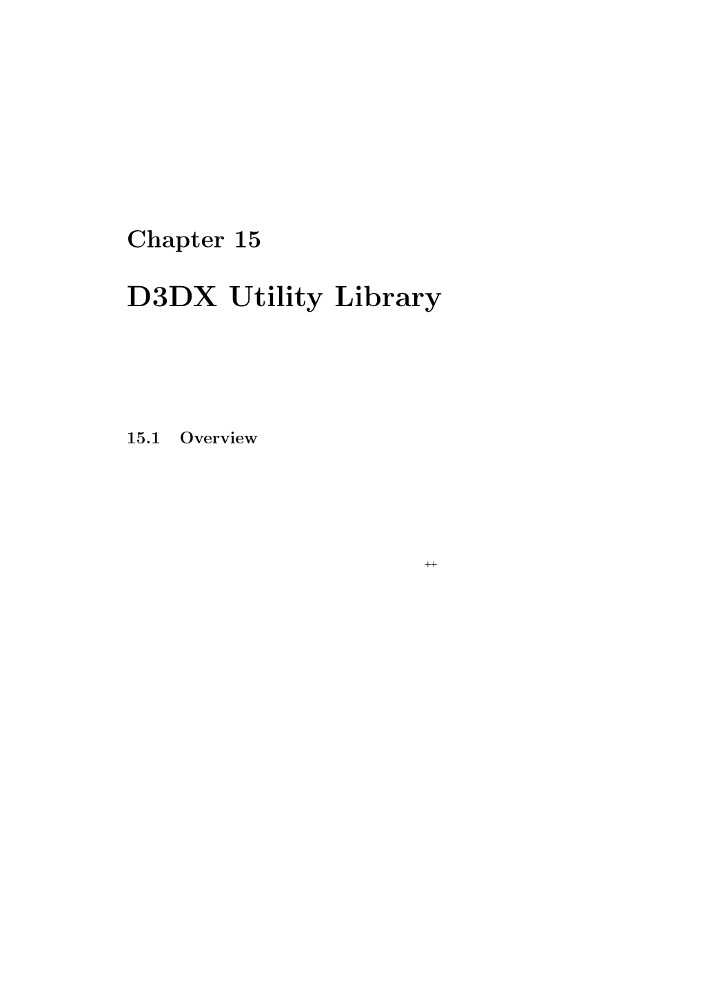 15 D3DX Utility Library