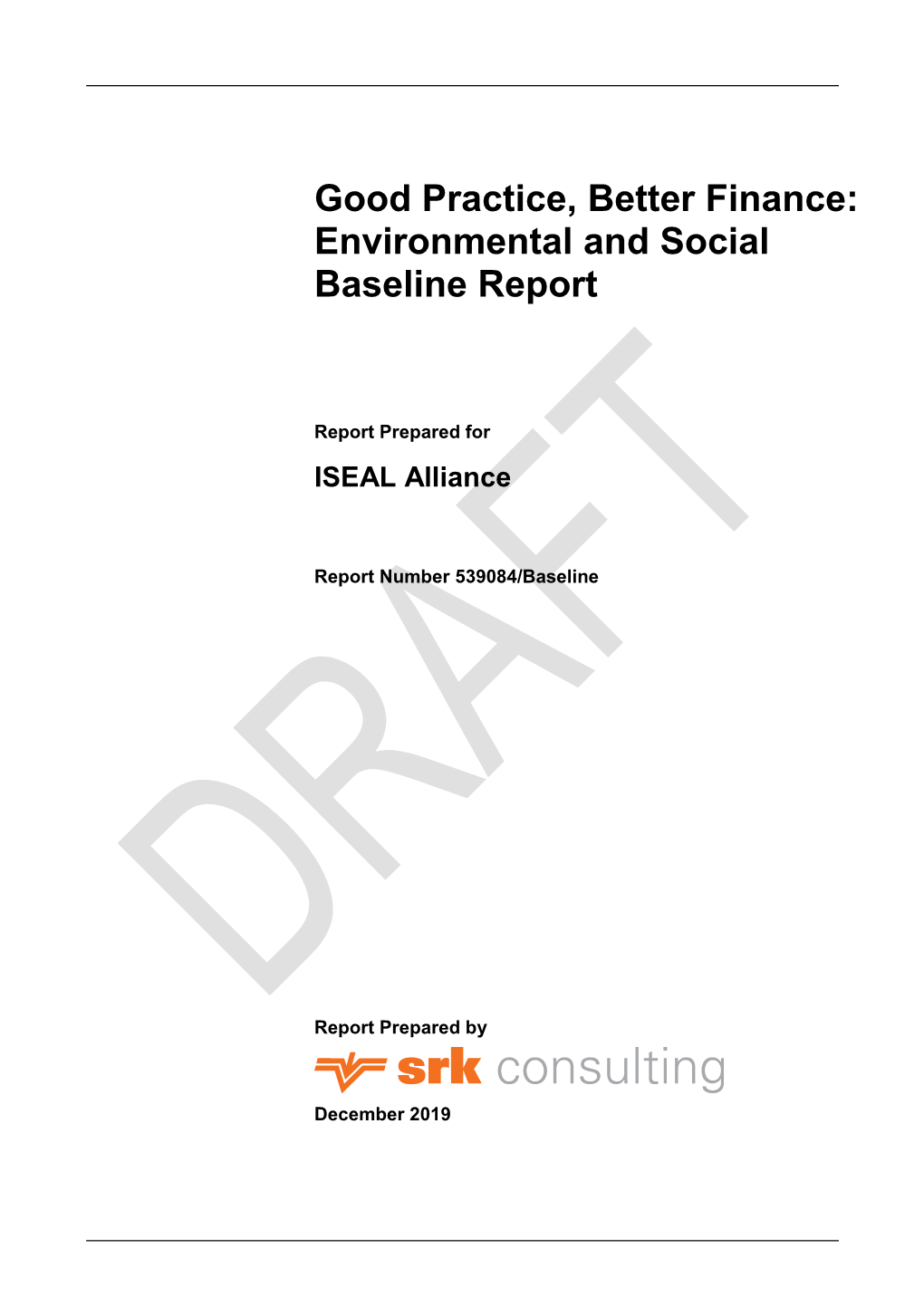 Environmental and Social Baseline Report