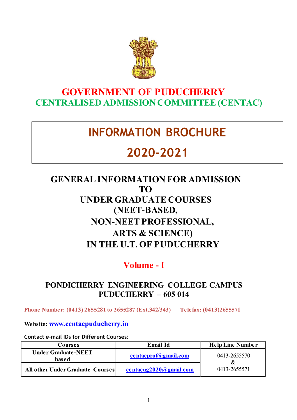 Information Brochure 2020-2021