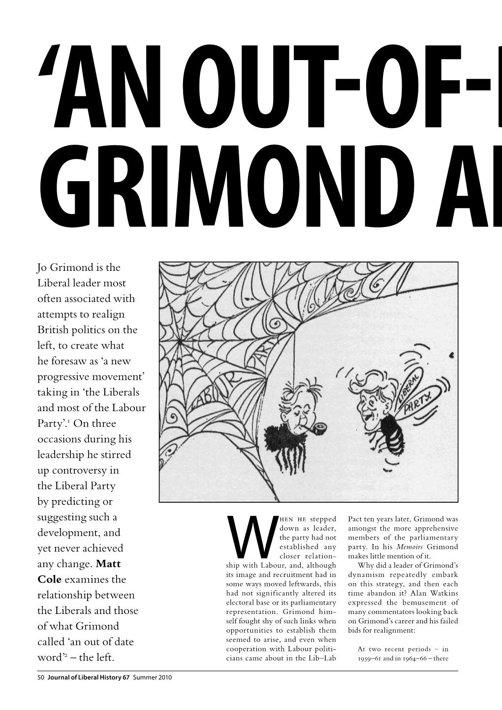 Out-Of-Date Word': Grimond and the Left