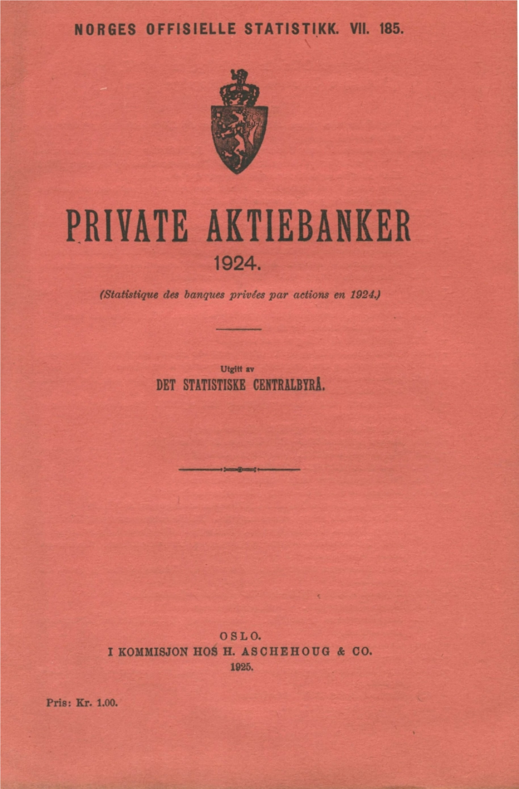 Private Aktiebanker 1924