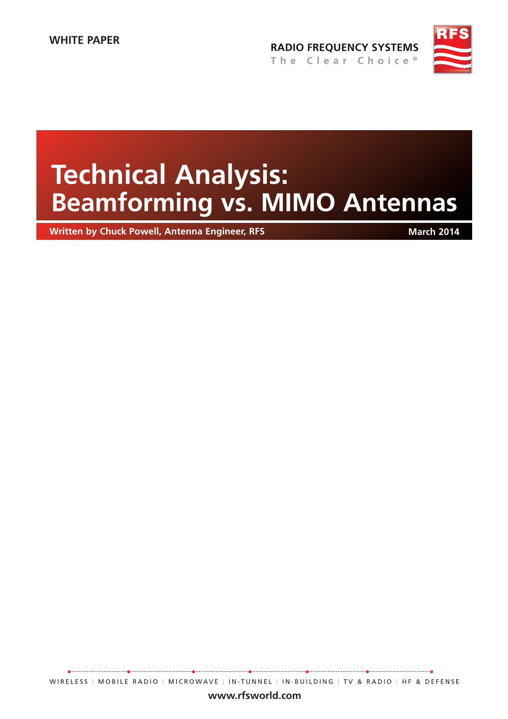 Technical Analysis: Beamforming Vs. MIMO Antennas