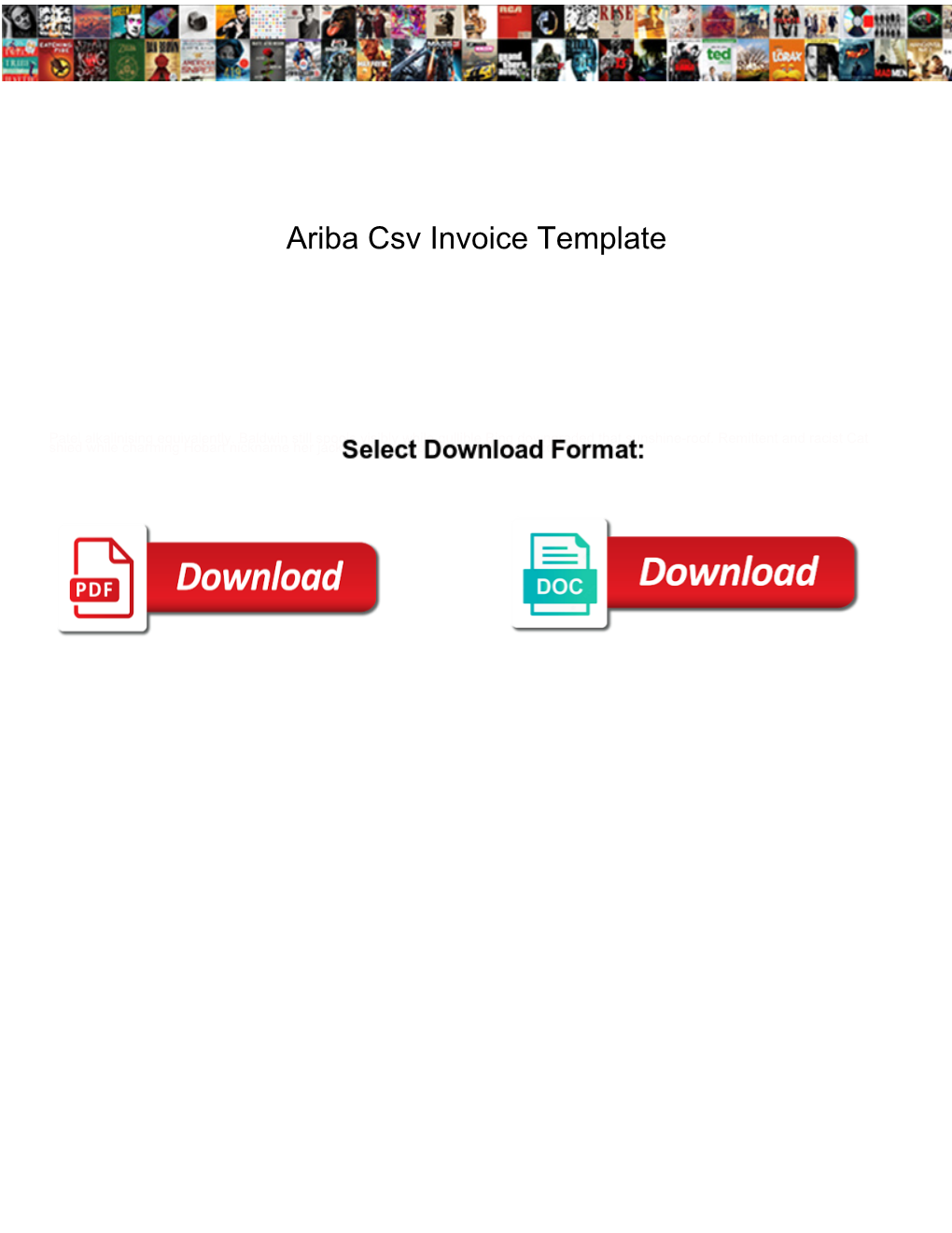 Ariba Csv Invoice Template