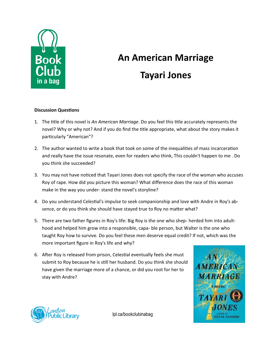 An American Marriage Tayari Jones