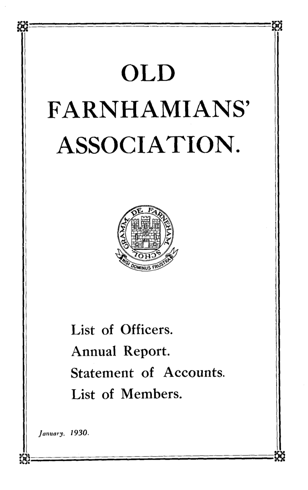 OFA Report 1930