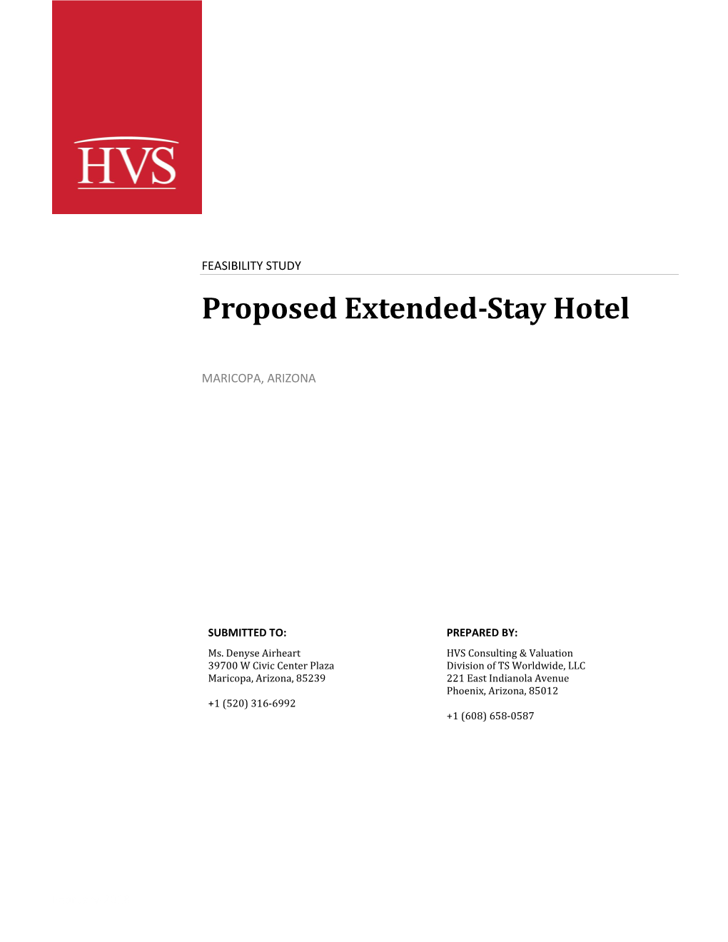 Market Study for Full-Service Hotels