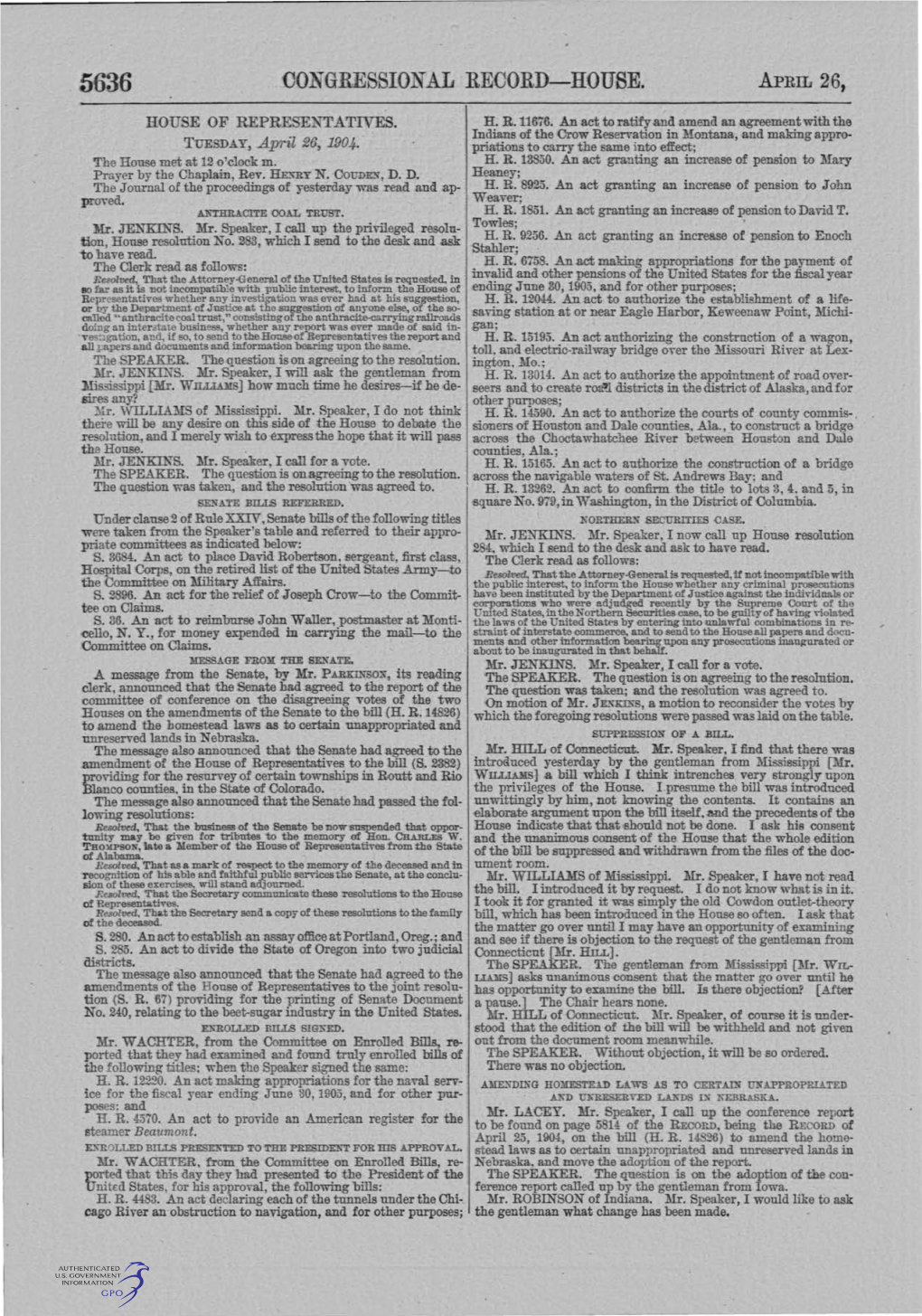 Congressional Record- House. a Pril 26