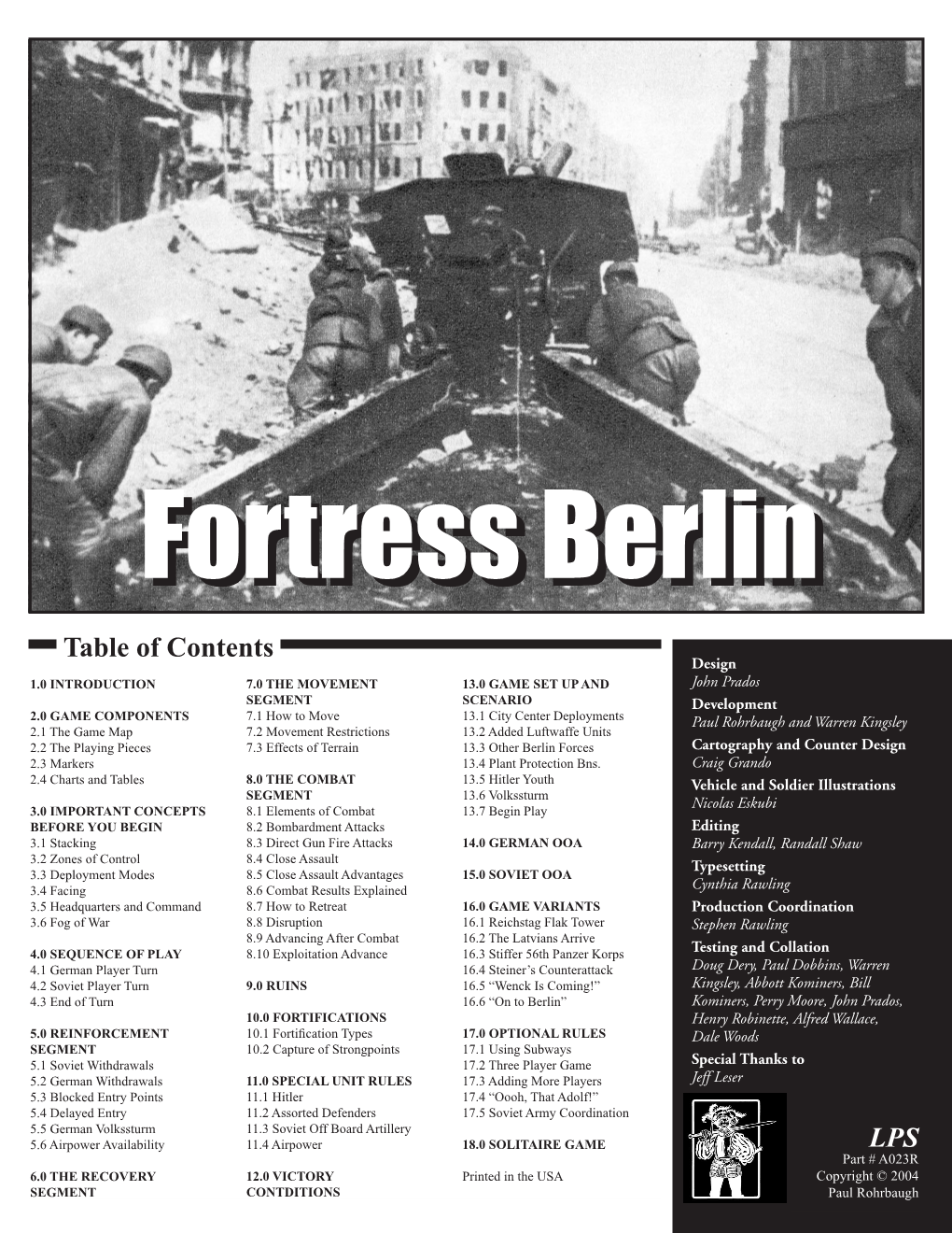 Download the Fortress Berlin Rulebook