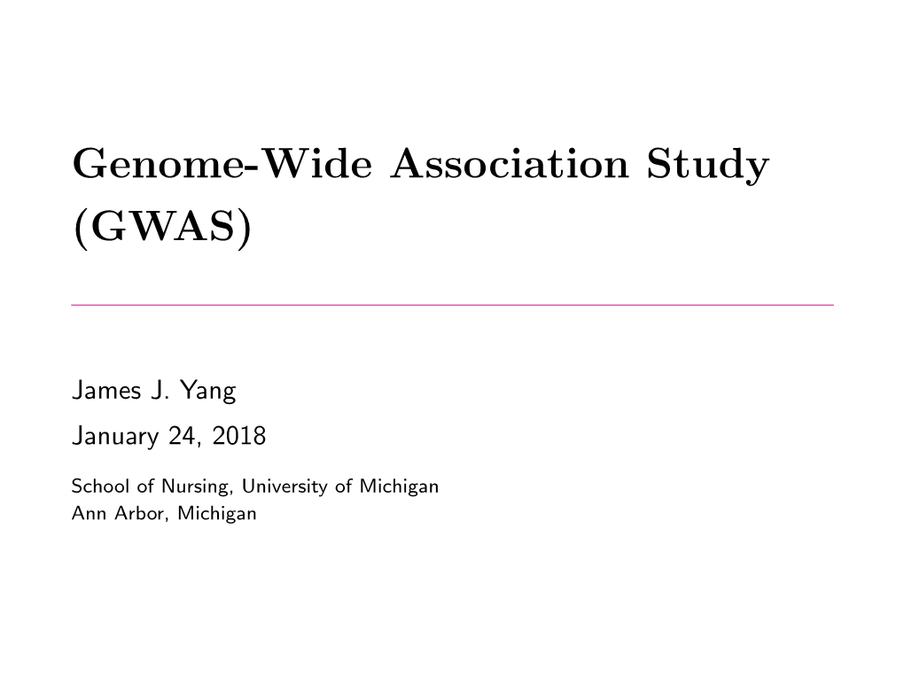 Genome-Wide Association Study (GWAS)