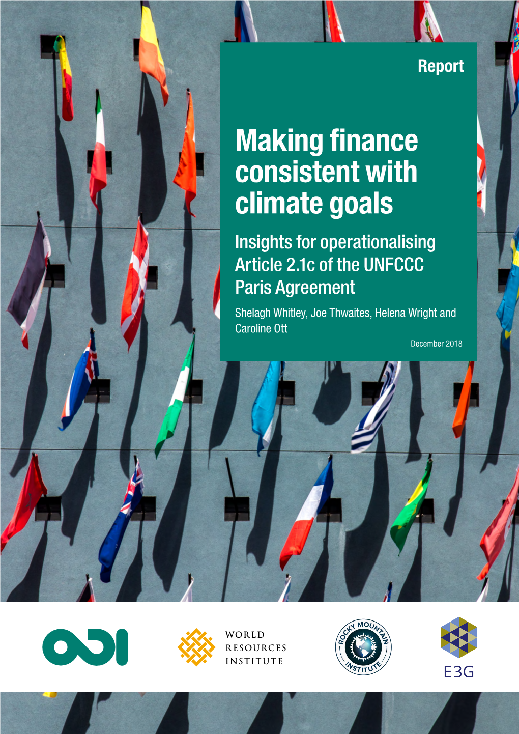 Making Finance Consistent with Climate Goals