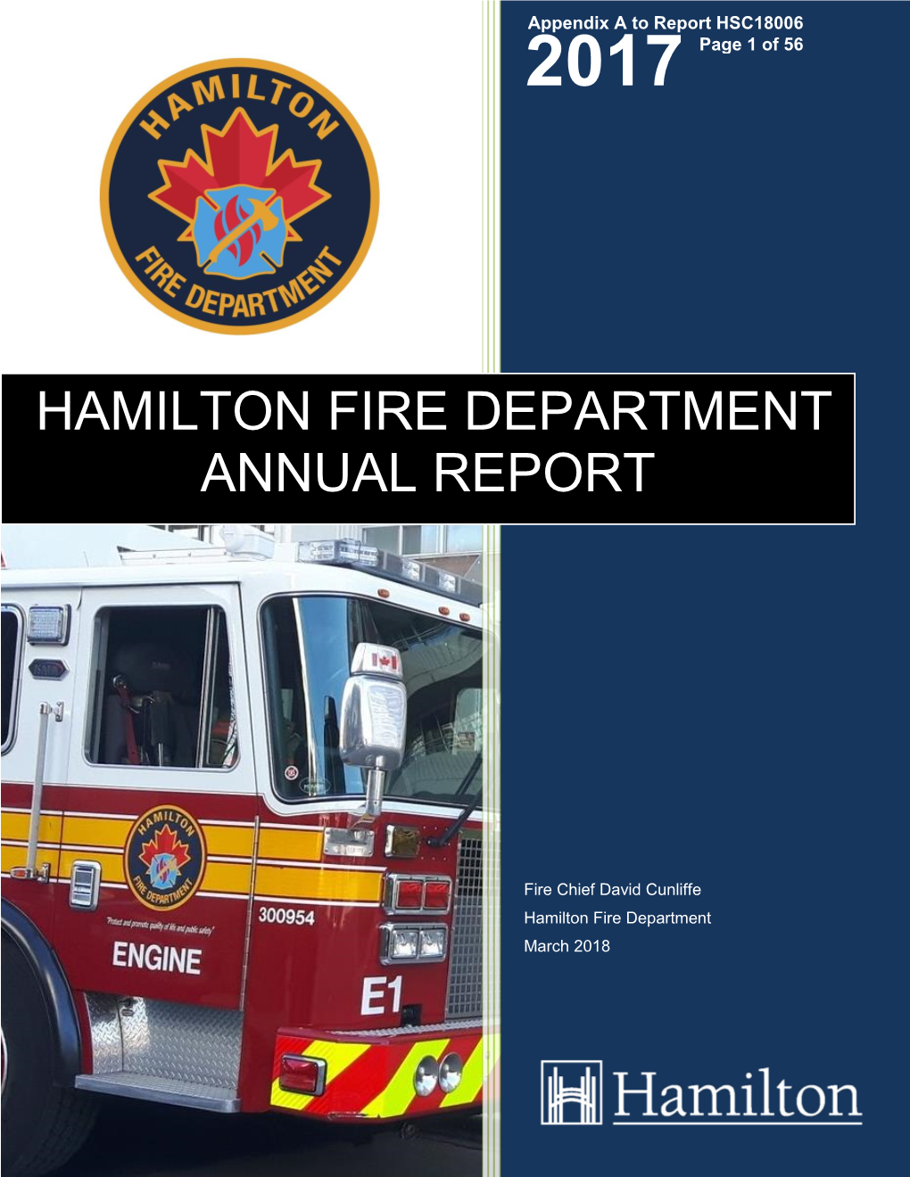 Hamilton Fire Department Annual Report