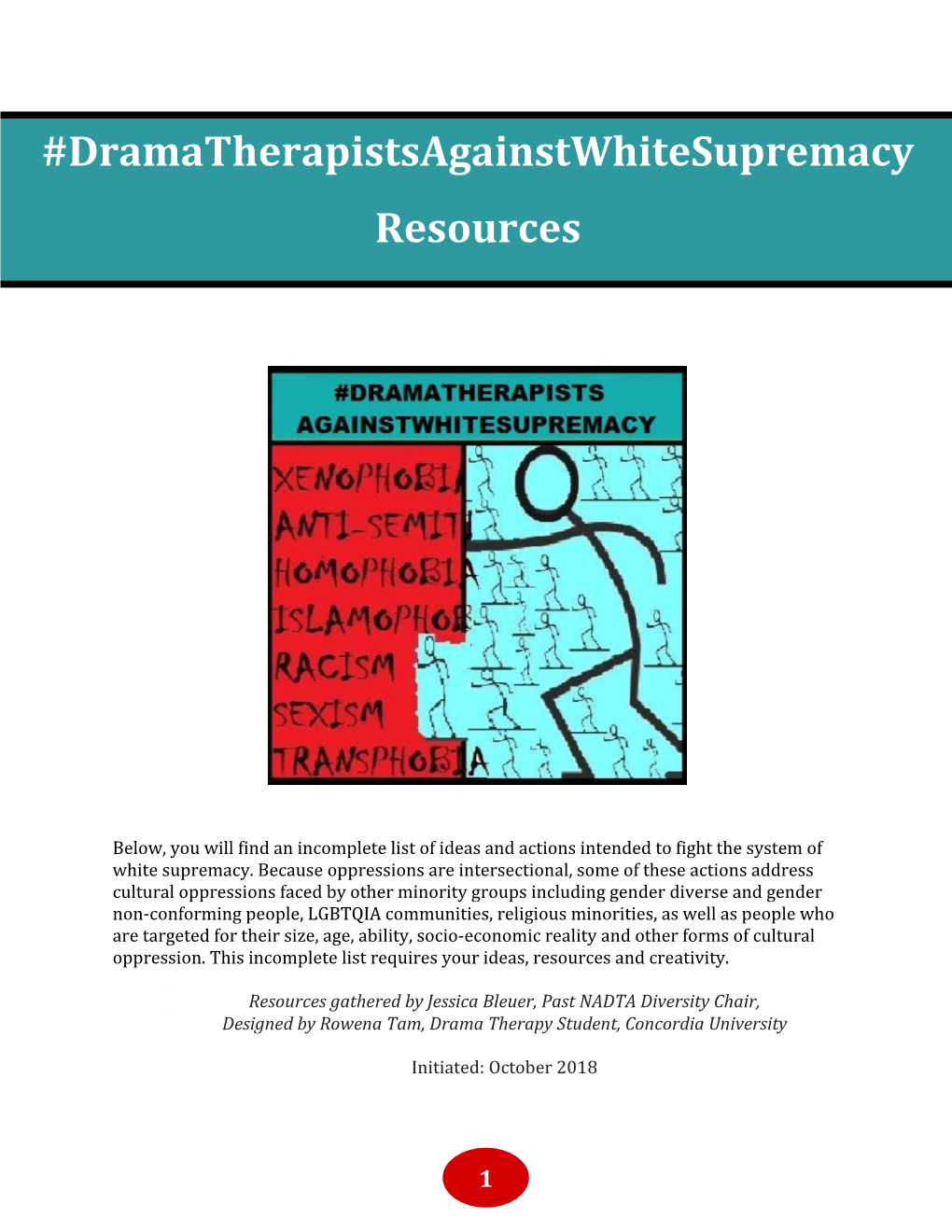 Dramatherapistsagainstwhitesupremacy Resources