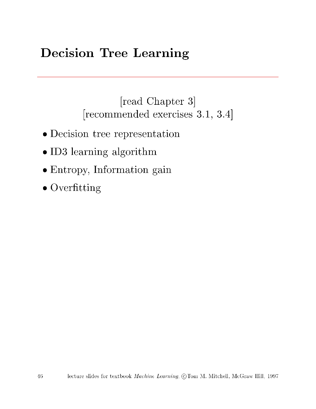 Decision Tree Learning