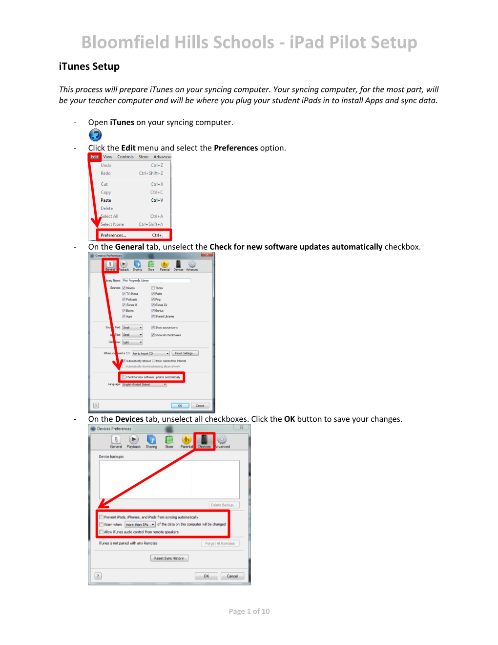 Ipad Pilot Setup Itunes Setup