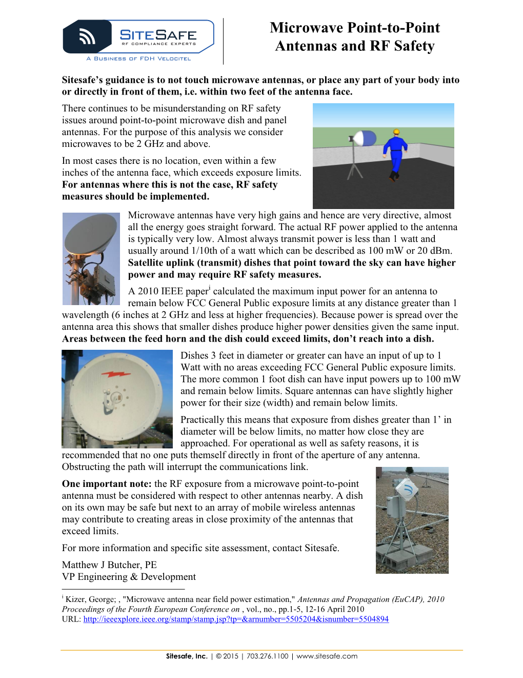 Microwave Point-To-Point Antennas and RF Safety