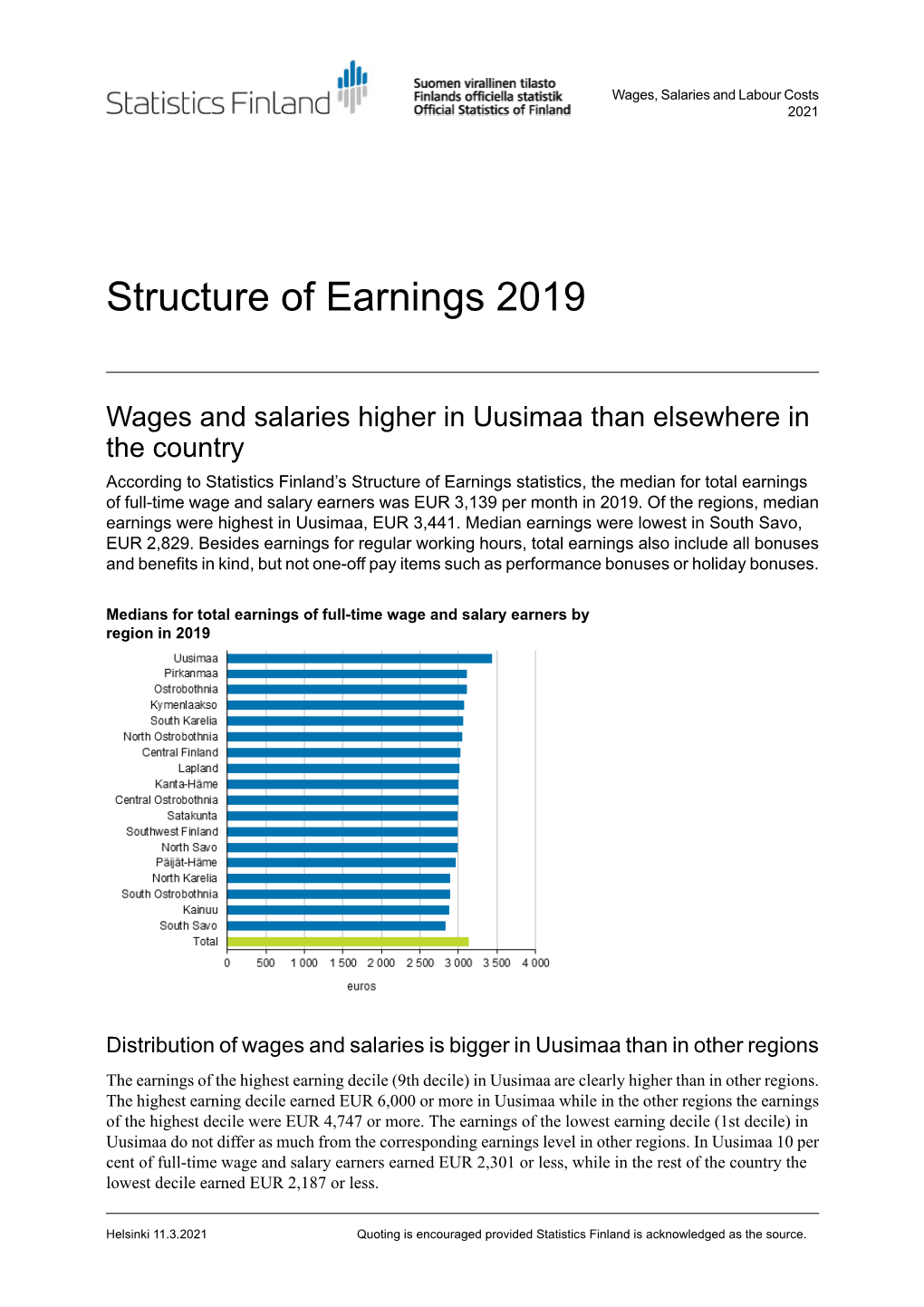 Structure of Earnings 2019