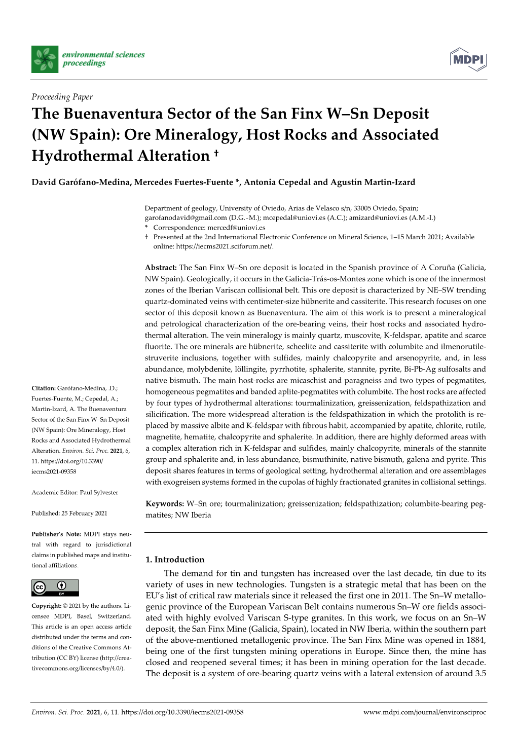 Ore Mineralogy, Host Rocks and Associated Hydrothermal Alteration †