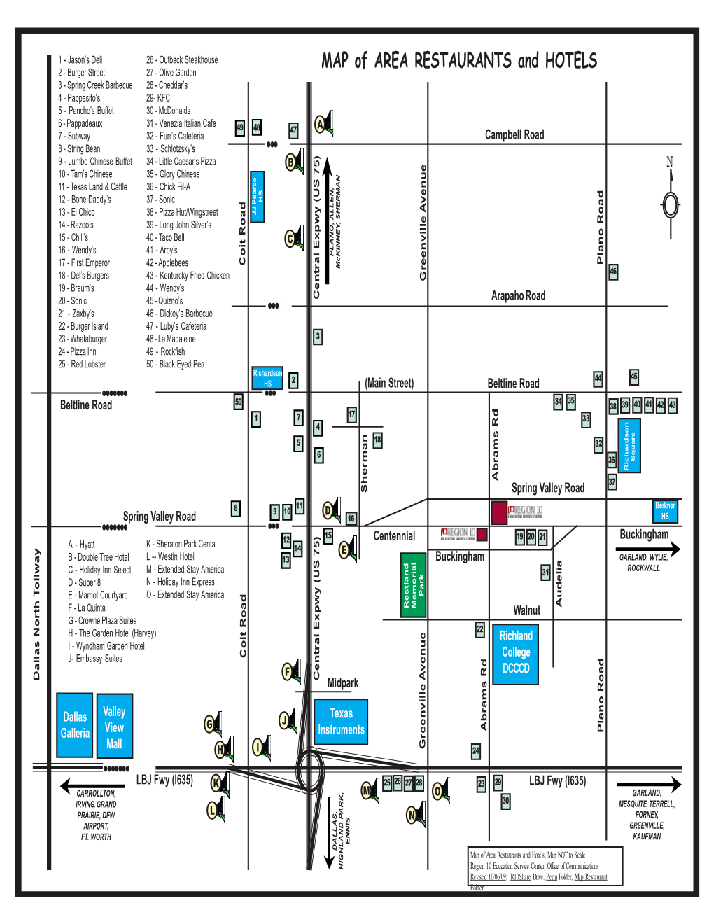 Map Restaurants Hotels