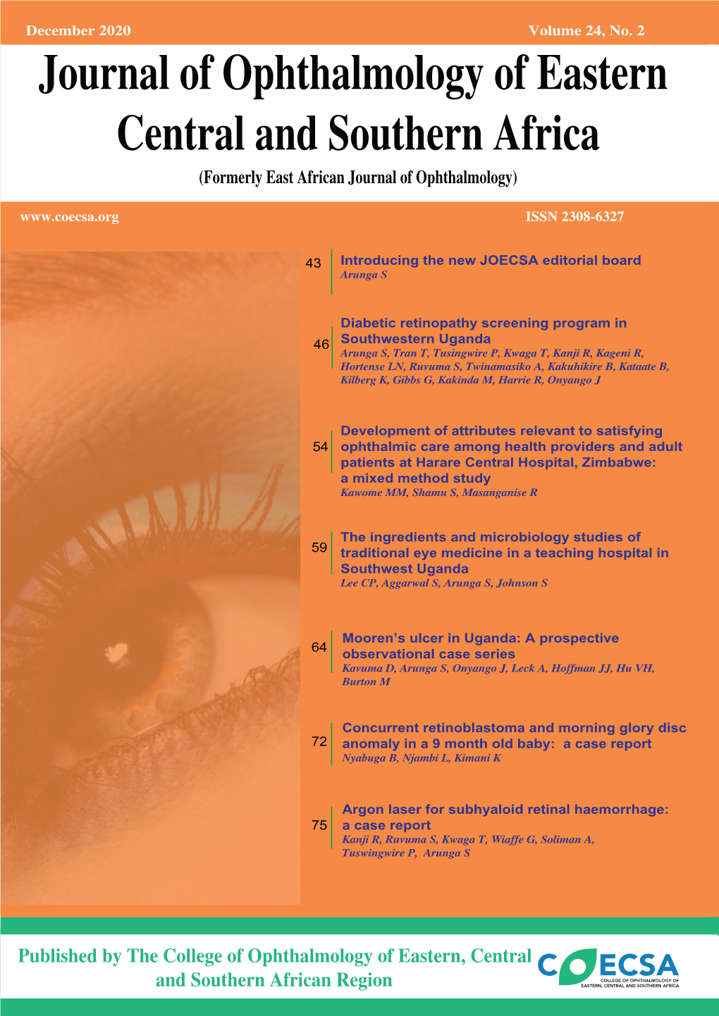 Journal of Ophthalmology of Eastern Central and Southern Africa Journal