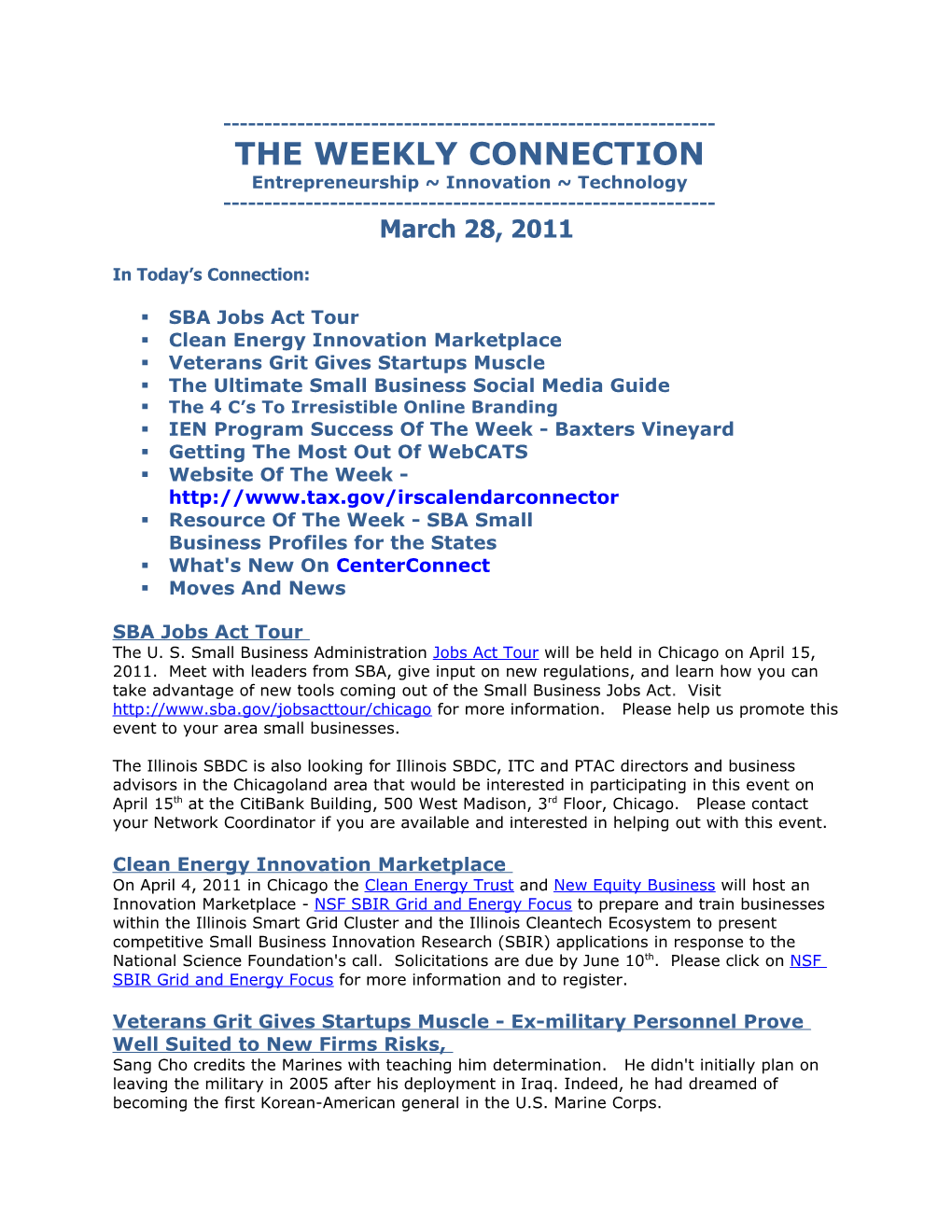 The Weekly Connection s2