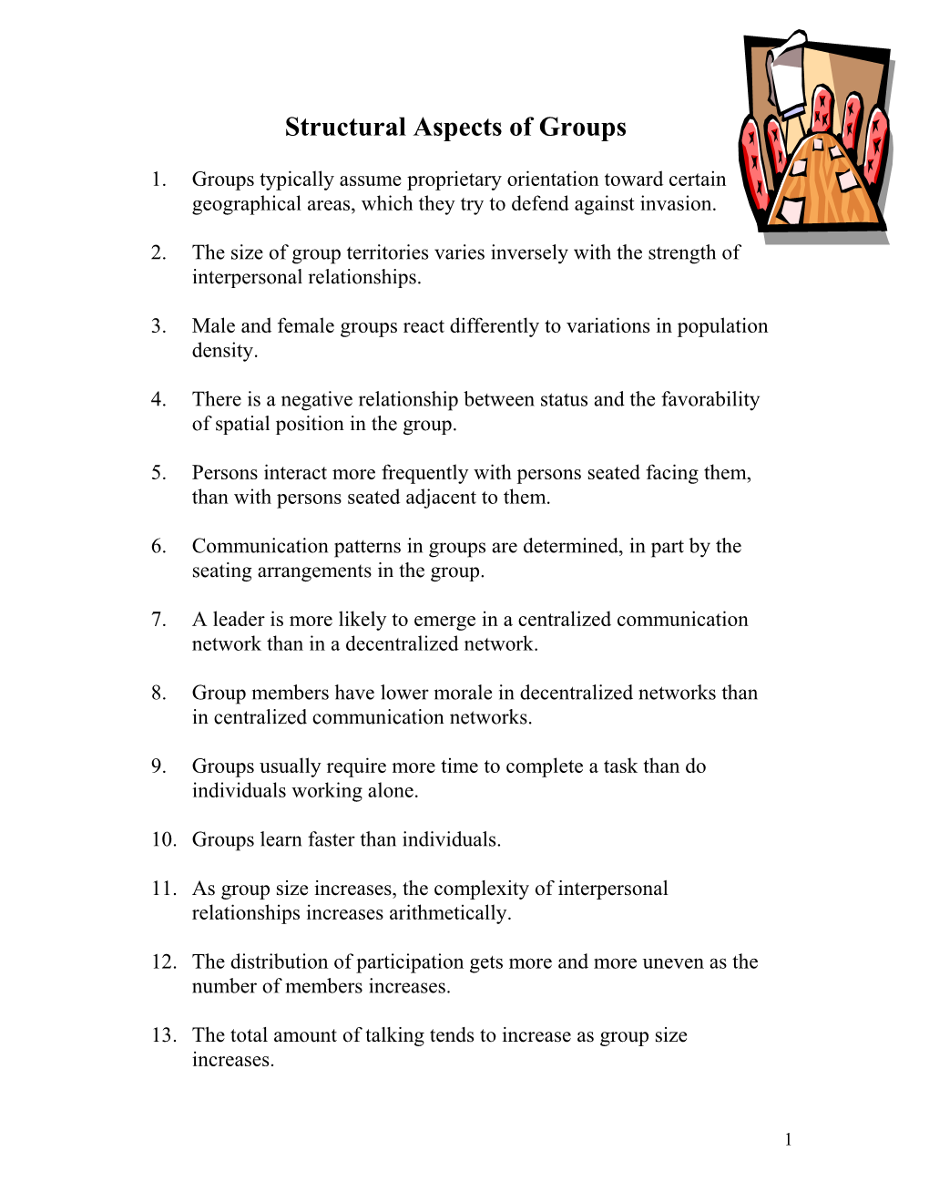 Structural Aspects of Groups