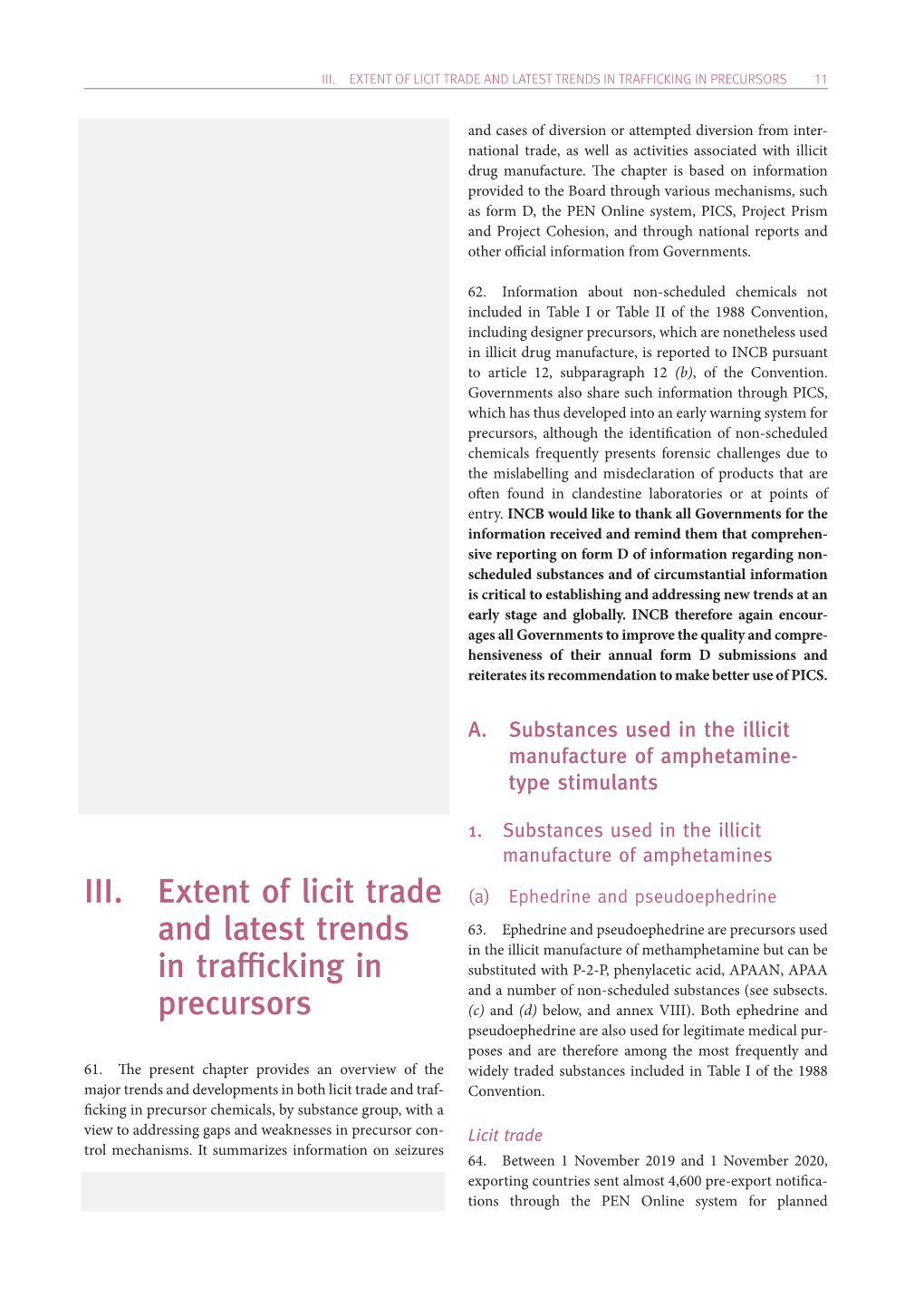 Precursors and Chemicals Frequently Used in the Illicit