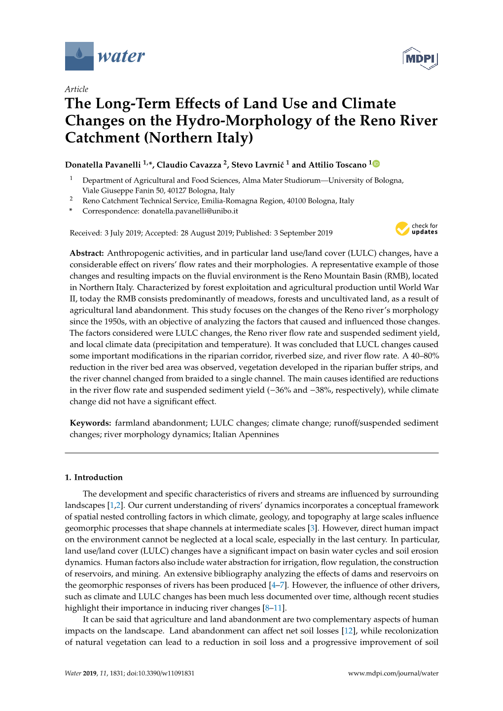 The Long-Term Effects of Land Use and Climate Changes On